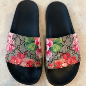 Gucci Floral Slides / Sandals